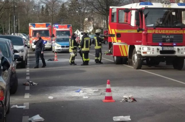 Man sets himself on fire in western German city in protest