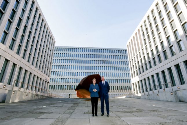 Merkel opens controversial spy agency’s new Berlin HQ