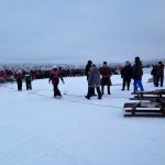 The reindeer race is held on the frozen-over Lake Talvatis.Photo: Florence C-Koch