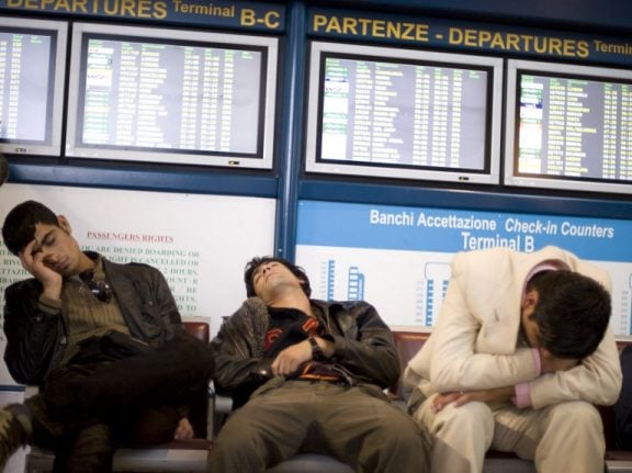 Scores of flights cancelled as Italian airline workers strike