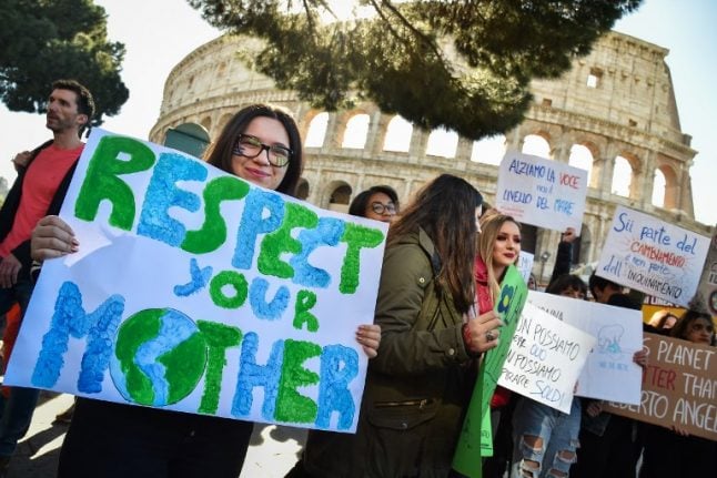 PHOTOS: Italian students join global school strike for climate