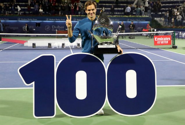 Hail centurion: 'Special, magical' Federer reaches 100-title landmark