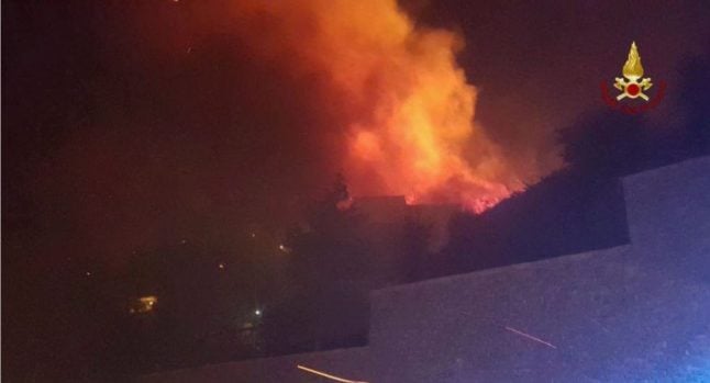 Residents evacuated as wildfires take hold near Genoa
