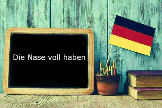 German phrase of the day: Die Nase voll haben