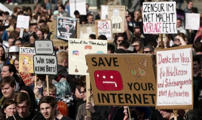 Protesters in Germany rally against EU internet copyright reform