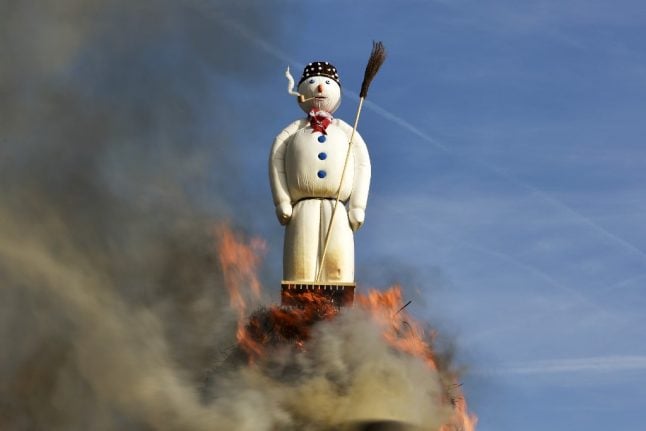 Here's why people in Zurich burn a huge snowman every April