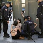 Femen disrupts far-right Vox meeting before Spanish poll