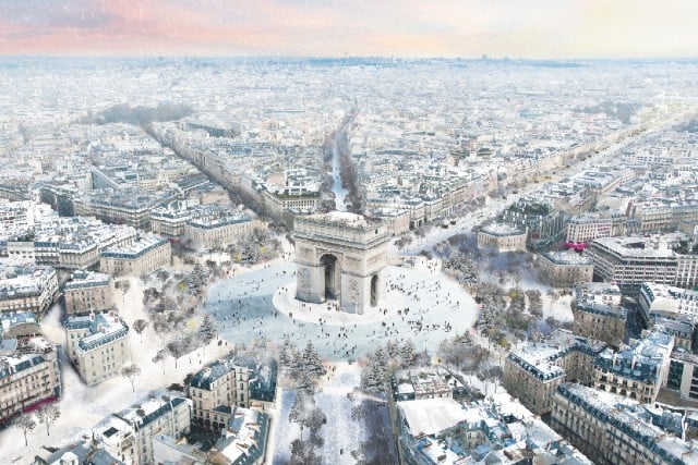 In Pictures: Plans to build an ice rink around Paris' iconic Arc de Triomphe