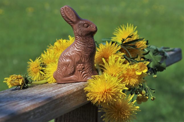 A chocolate Osterhase.
