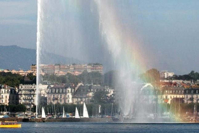 The Swiss city of Geneva seen on a warm, summer's day. 