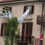 Anger in Italy after firefighters ‘forced’ to remove Salvini protest banner