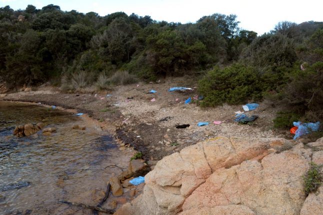 Giant 'island' of plastic rubbish forms in sea off Corsica