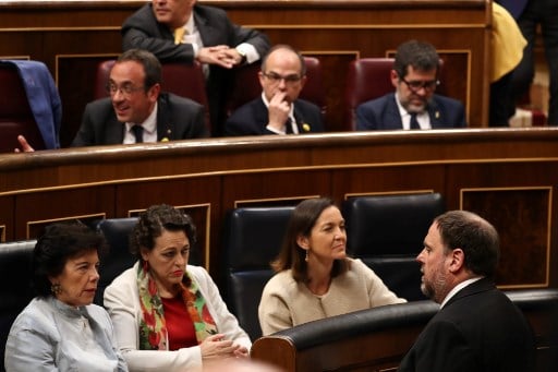 Day release: Jailed Catalan separatists take seats in Spanish parliament