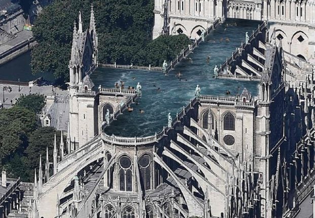 Fancy taking a dip in a Paris pool on the roof of Notre-Dame?