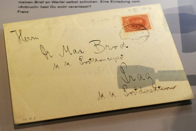 Germany to return stolen papers of Kafka's friend Max Brod to Israel