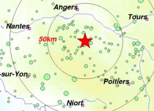 Earthquake measuring 5.1 shakes western France