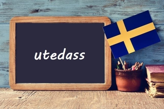 Swedish word of the day: utedass