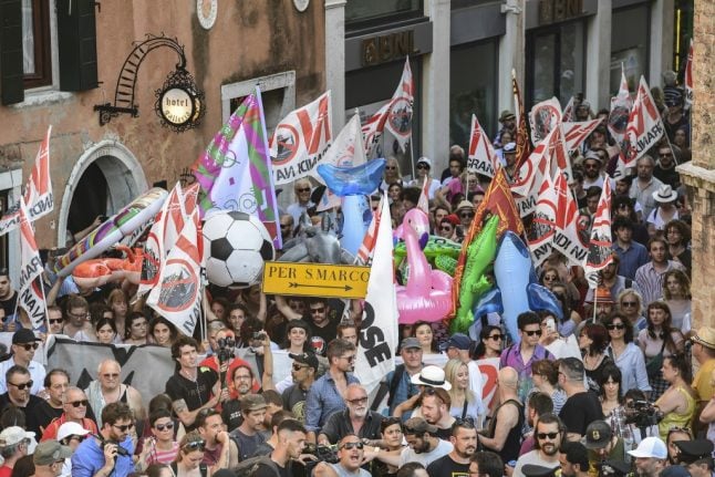 Thousands demonstrate against cruise ships in Venice