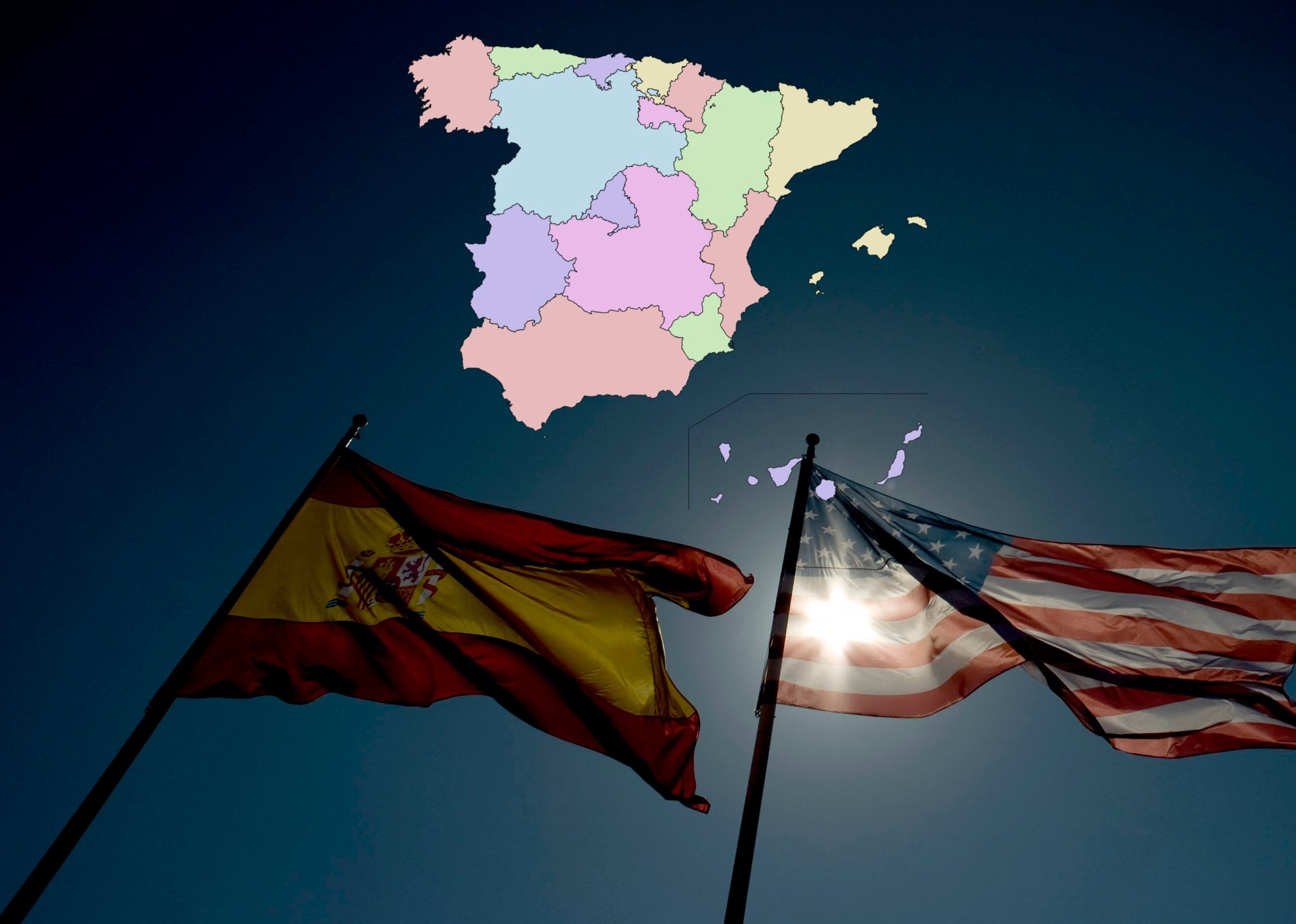 Di mana di Spanyol semua orang Amerika tinggal pada tahun 2023?