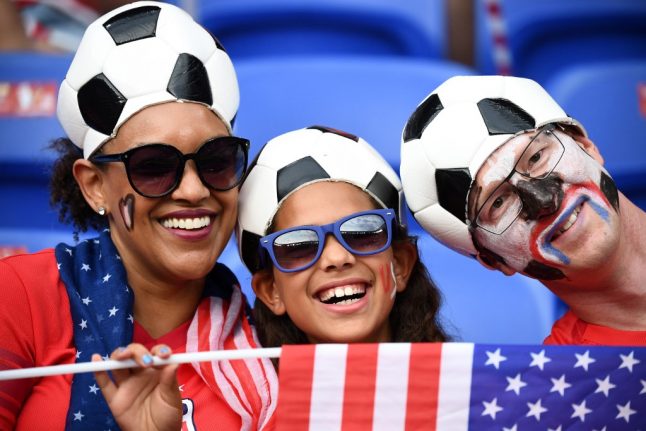 IN PICTURES: American fans celebrating semi final victory in Lyon