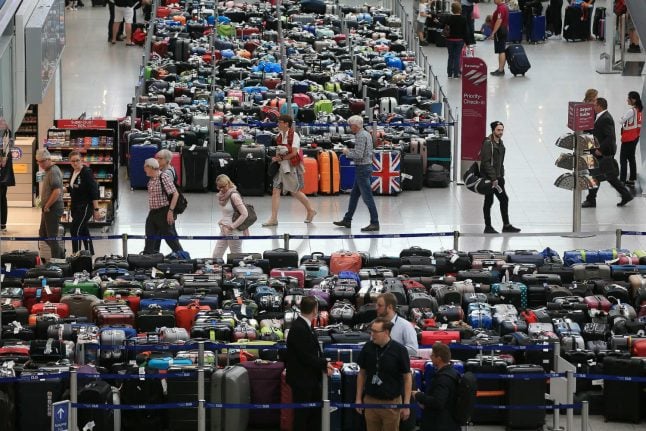 Chaos at Düsseldorf Airport as passengers forced to leave luggage behind