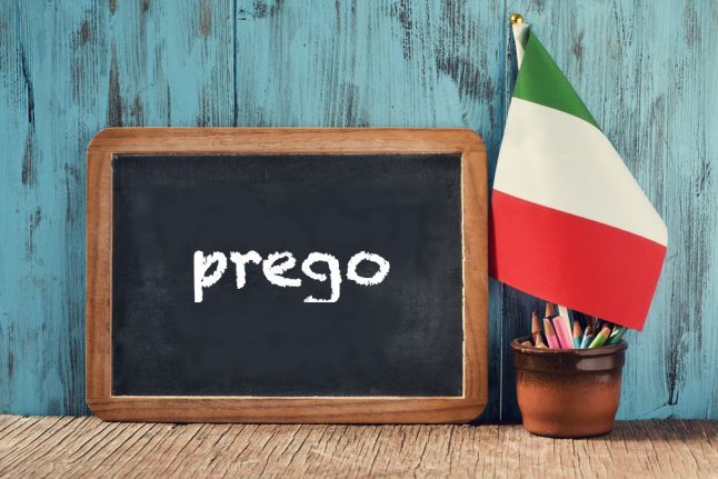 Italian word of the day: 'Prego'