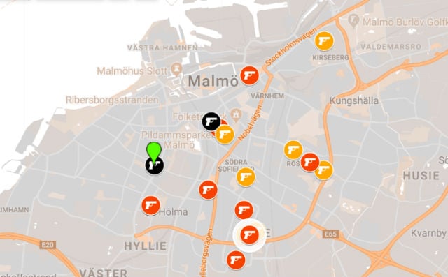 MAP: Where Malmö's gun murders have taken place and how close police are to solving them