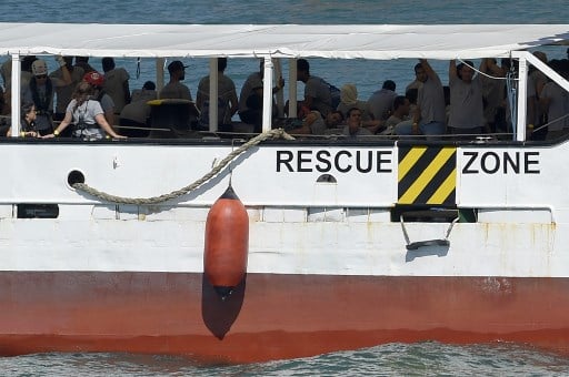 Unrest among migrants on rescue ship stranded off Italian coast