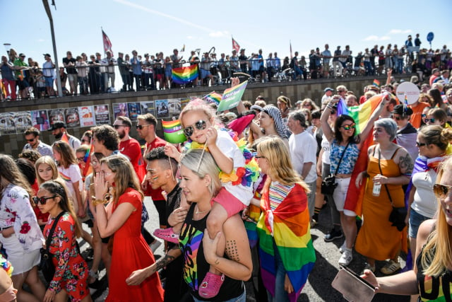 In Pictures: Tens of thousands turn out for Stockholm Pride parade