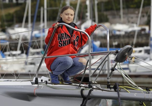 Greta Thunberg sets sail for NYC on zero-emissions racing yacht