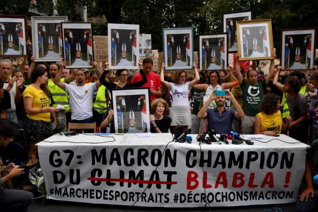 'Take down Macron': Eight people go on trial in France for stealing portraits of president