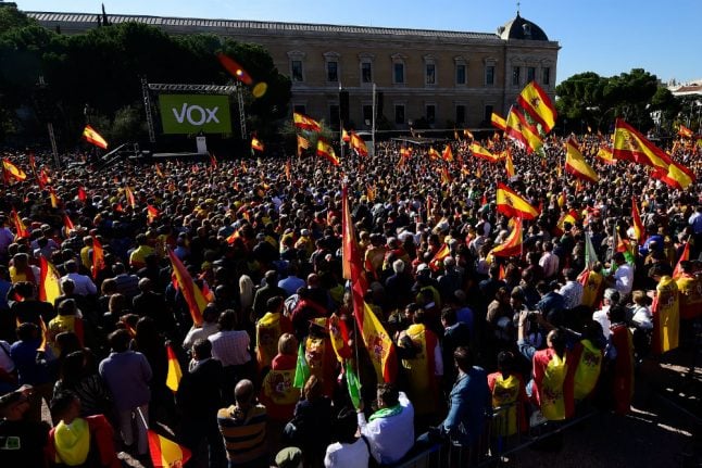 Spain's far-right Vox rallies thousands in central Madrid