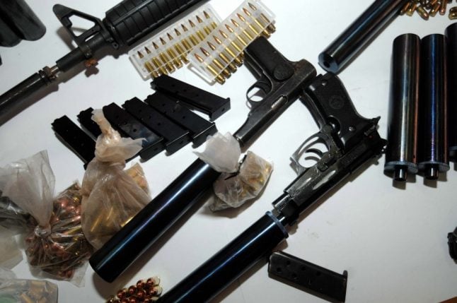 Italian police seize 'astonishing' stash of explosives, guns and drugs in mafia stronghold