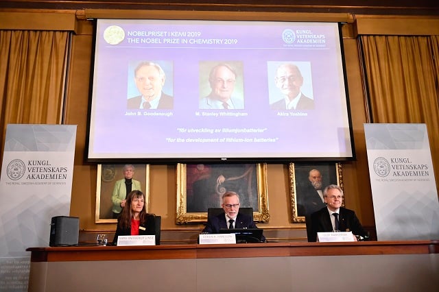 Nobel Prize in Chemistry awarded for research on lithium batteries