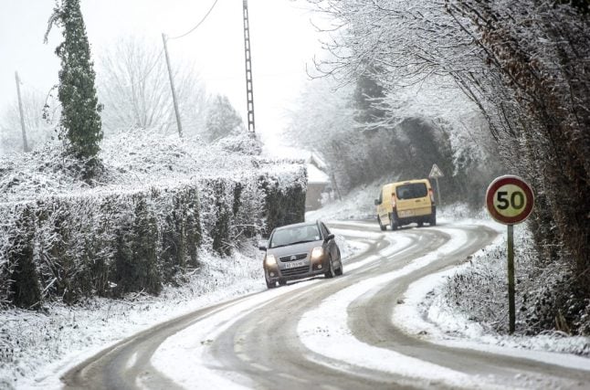 France issues first snow warnings of season as wintry weather arrives