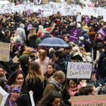 Tens of thousands march in Paris to protest murder of women