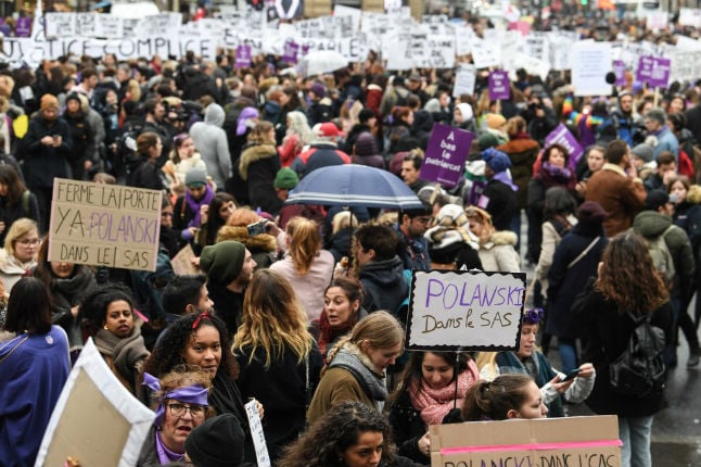 Tens of thousands march in Paris to protest murder of women