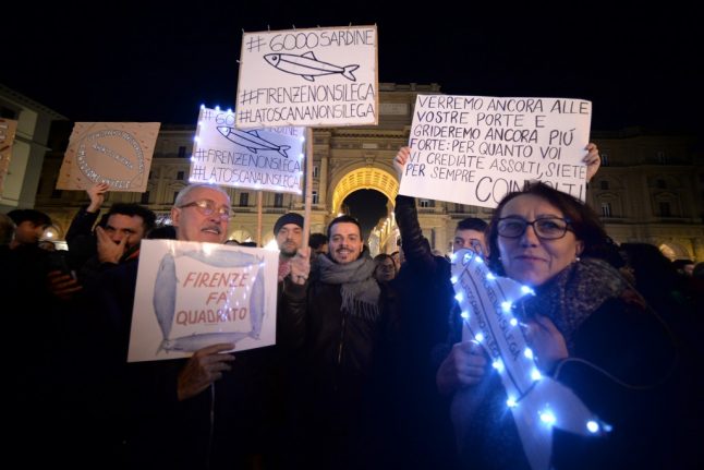 Tens of thousands of Italians march in 'Sardine Movement' against far-right