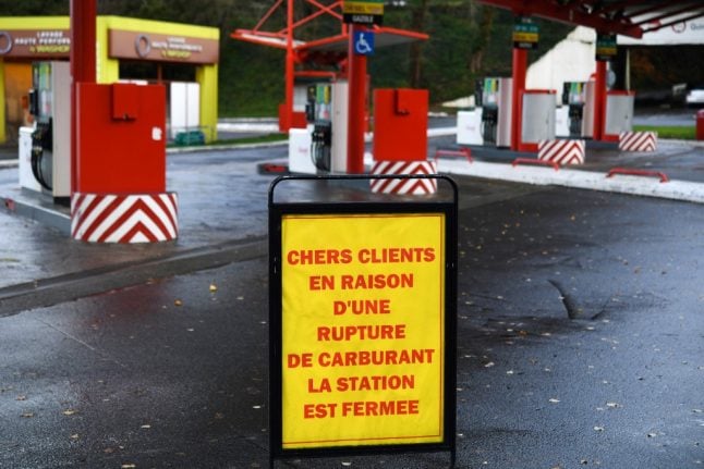 Hundreds of fuel stations in France run dry as oil depot blockade continues
