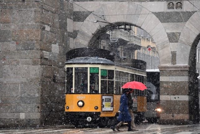 ‘Santa Lucia’s storm’ sweeps Italy with snow and gales