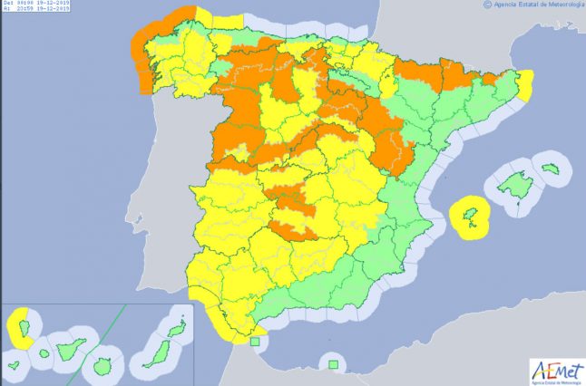 Weather warnings issued across Spain as Storm Elsa rolls in