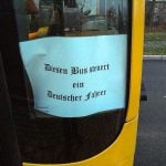 ‘This bus is driven by a German’: Outrage over anti-foreigner sign in Dresden