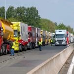 One thousand truck drivers block motorways across France in diesel protest