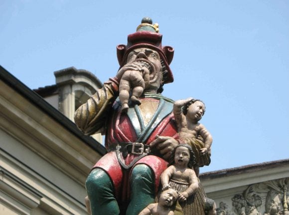 The Swiss capital Bern has a statue of an ogre eating babies and nobody knows why