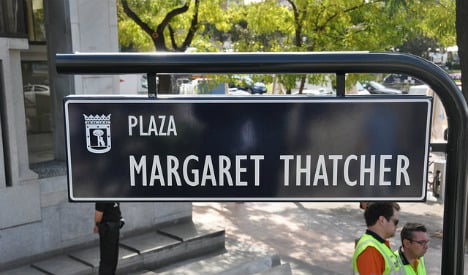 Why does Madrid have a plaza named after Margaret Thatcher?