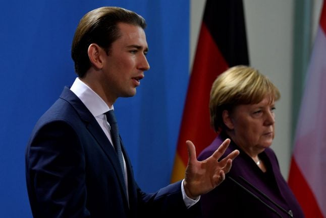 Austria's Kurz backs Merkel rejection of far right
