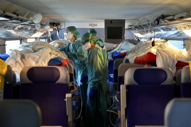 France uses special trains to evacuate coronavirus patients from overwhelmed hospitals