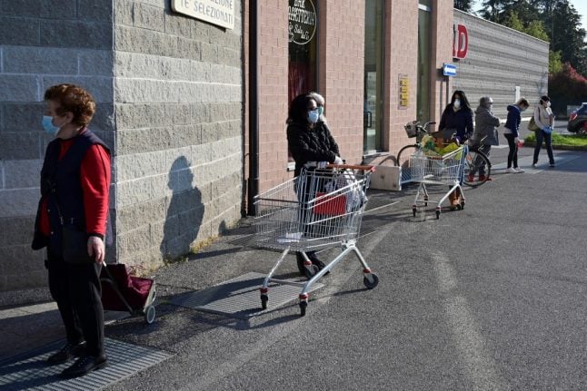 Italian town orders men and women to shop on alternate days under lockdown