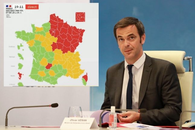 Red or green: France reveals first version of map showing coronavirus situation by département