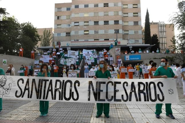 Why Spanish health workers are staging protests outside hospitals